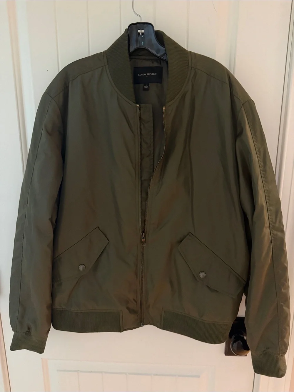 Banana Republic Olive Green Casual Bomber Jacket Men's Large